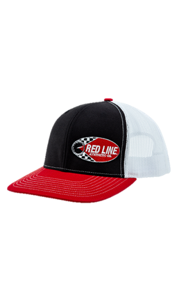 Black/Red/White Mesh Hat