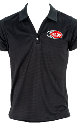 Women's Black Polo Shirt Front