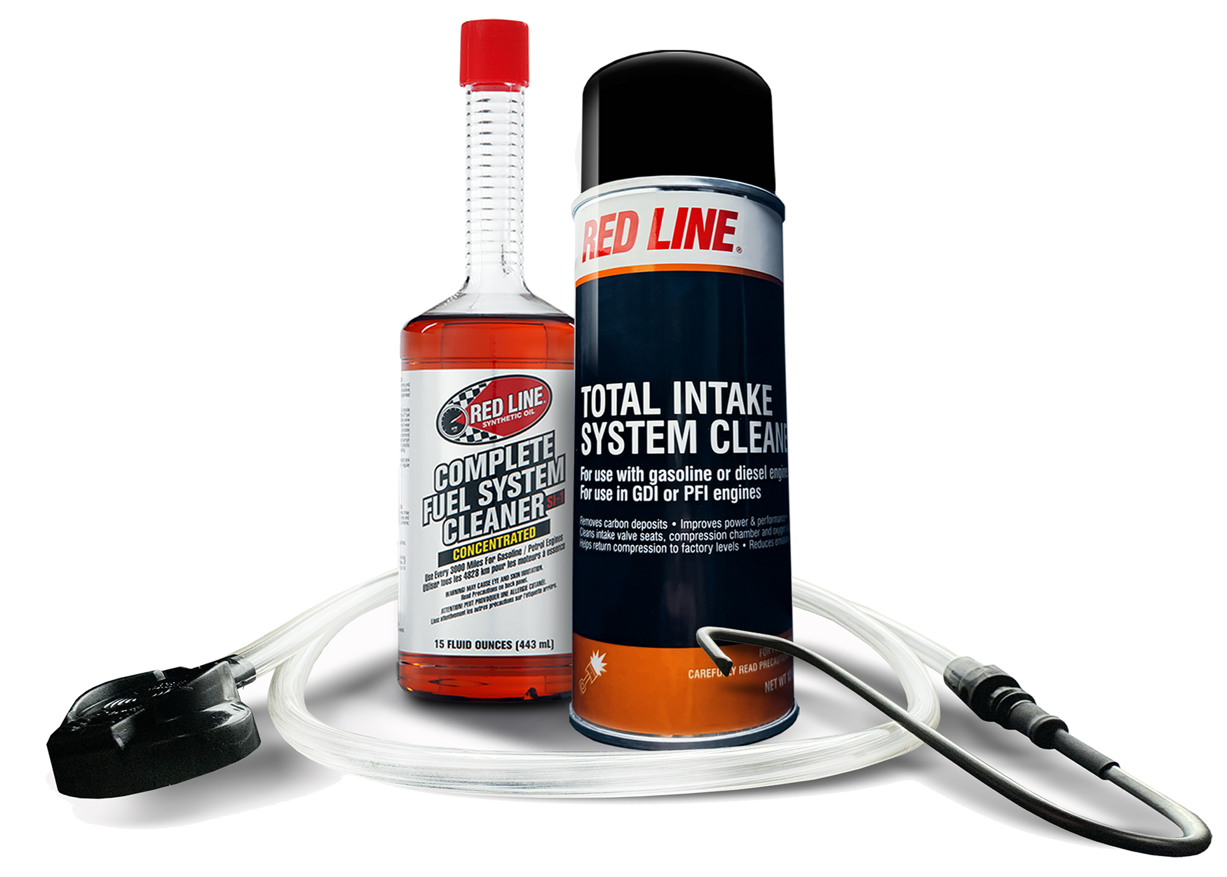 Red Line Synthetic Oil. Complete Fuel System Service